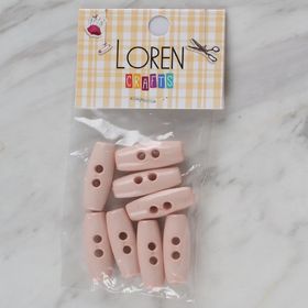 Hobium Loren Crafts 70 Pudra Pembe Çoban 8'li Düğme
