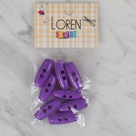 Hobium Loren Crafts 90 Mor Çoban 8'li Düğme