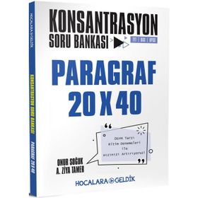 Hocalara Geldik Yayınları TYT Paragraf 20x40 Konsantrasyon Soru Bankası