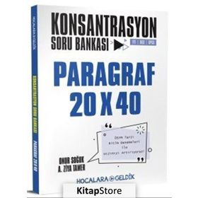 Hocalara Geldik Yayınları TYT Paragraf 20x40 Konsantrasyon Soru Bankası