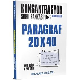 Hocalara Geldik Yayınları TYT Paragraf 20x40 Konsantrasyon Soru Bankası