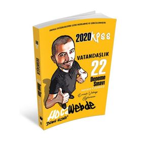 HocaWebde Yayınları 2020 KPSS Vatandaşlık 22 Deneme