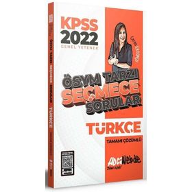 Hocawebde Yayınları 2022 Kpss Türkçe Ösym Tarzı Seçmece Sorular Tamamı Çözümlü Soru Bankası
