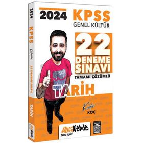 HocaWebde Yayınları - 2024 KPSS Genel Kültür Tarih Tamamı Çözümlü 22 Deneme Sınavı