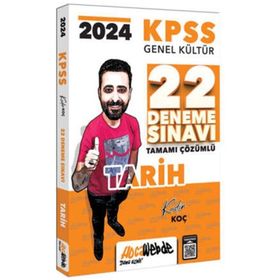 HocaWebde Yayınları - 2024 KPSS Genel Kültür Tarih Tamamı Çözümlü 22 Deneme Sınavı