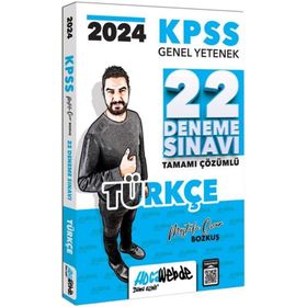 HocaWebde Yayınları 2024 KPSS GY Türkçe Tamamı Çözümlü 22 Deneme Sınavı