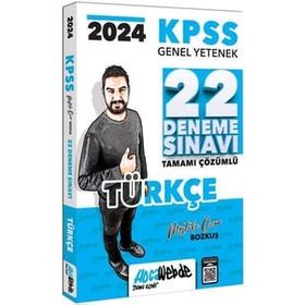 HocaWebde Yayınları 2024 KPSS GY Türkçe Tamamı Çözümlü 22 Deneme Sınavı
