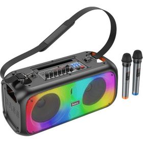 Hoco BS54 Siyah Party Çift Mikrofonlu Bluetooth RGB Kablosuz Hoparlör
