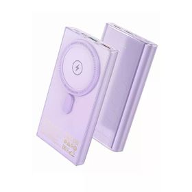 Hoco Q22 Taurus 22.5W PD 20W Magsafe Mor Dijital Ekranlı Powerbank