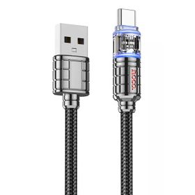 Hoco U122 1.2M Lantern USB to Type-C Siyah Şarj Data Kablosu