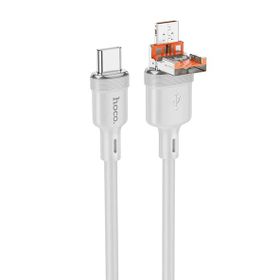 Hoco U131 1.2M 2in1 Gri USB Şarj Data Kablosu