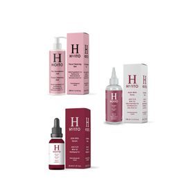 Hoito 200 ml Yüz Temizleme Jeli + 200 ml Aha Bha Tonik + 30 ml Aha Bha Serum