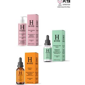 Hoito 200 ml Yüz Temizleme Jeli + 30 ml Hyalüronik Asit Serum + 30 ml C Vitamini Serumu
