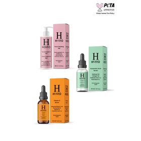 Hoito 200 ml Yüz Temizleme Jeli + 30 ml Hyalüronik Asit Serum + 30 ml C Vitamini Serumu