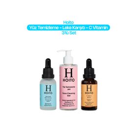 Hoito 200 ml Yüz Temizleme Jeli + 30 ml Leke Karşıtı Bakım Serumu + 30 ml C Vitamini Serumu