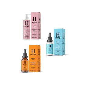 Hoito 200 ml Yüz Temizleme Jeli + 30 ml Leke Karşıtı Bakım Serumu + 30 ml C Vitamini Serumu