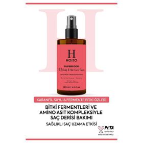 Hoito Superfood 200 ml Dökülme Karşıtı Karanfil Suyu Posbiyotik Saç ve Saç Derisi Bakım Toniği