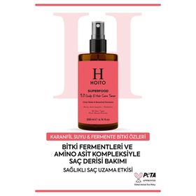 Hoito Superfood 200 ml Dökülme Karşıtı Karanfil Suyu Posbiyotik Saç ve Saç Derisi Bakım Toniği