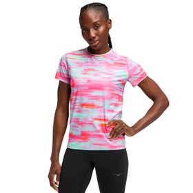 Hoka 1175774P-PNKB Pembe Airolite Short Sleeve 2.0 Kadın Koşu T-Shirt