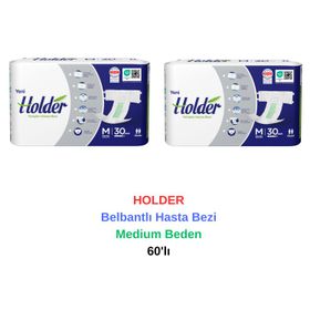 Holder 60 Adet Medium Belbantlı Hasta Bezi