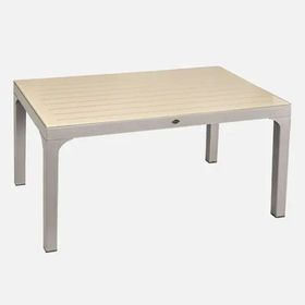 Holiday HM-735 Wood Çöl Grisi Camlı Masa
