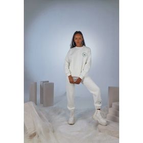 Holly Lolly 3 İplik Şardonlu Uzun Kol Bisiklet Yaka Fine Ekru Sweatshirt