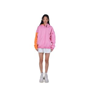 Holly Lolly Pembe Oversize Baskılı Kapüşonlu Lenora Kadın Sweatshirt