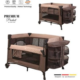 Holmer Coolstyle Multi Pro Bej Kahverengi Anne Yanı Beşik Park Yatak