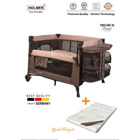 Holmer Coolstyle Multi Pro Bej Kahverengi Anne Yanı Beşik Park Yatak