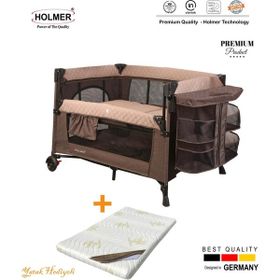 Holmer Coolstyle Multi Pro Bej Kahverengi Anne Yanı Beşik Park Yatak