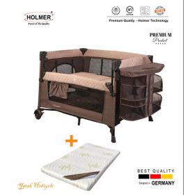 Holmer Coolstyle Multi Pro Bej Kahverengi Anne Yanı Beşik Park Yatak
