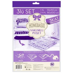 Homebasix Vakumlu 3'lü Hurç