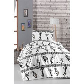Home&Bath Basic Tek Kişilik Kokopelli Nevresim Takımı