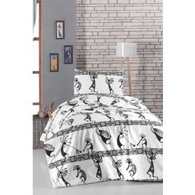 Home&Bath Basic Tek Kişilik Kokopelli Nevresim Takımı