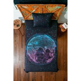 Home&Bath Beyond World Lacivert 160x220 cm Tek Kişilik Nevresim Takımı