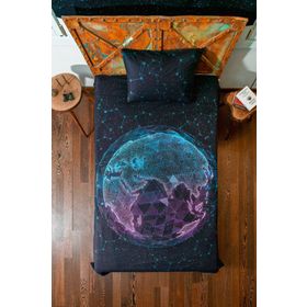 Home&Bath Beyond World Lacivert 160x220 cm Tek Kişilik Nevresim Takımı