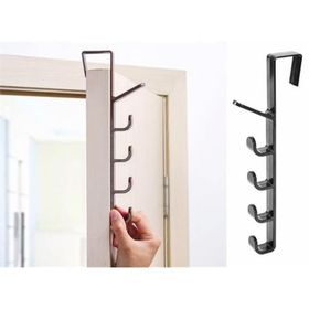 HomeCare 716300 Bozzetti 5 Sıralı Koyu Gri Kapı Arkası Askı