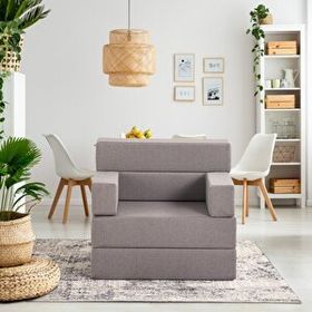 Homedius Melisa Gri Tek Kişilik Katlanır Yatak Katlanır Koltuk