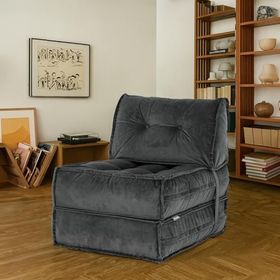 Homedius Mocca Antrasit Tek Kişilik Katlanır Yataklı Uzanma Koltuğu