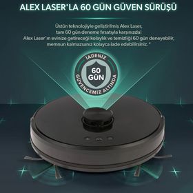 Homend Alex 1282H Laser Siyah Robot Süpürge