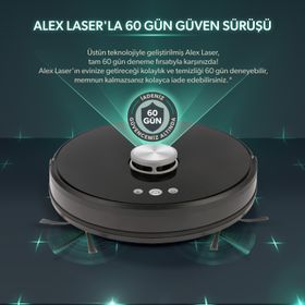 Homend Alex Laser 1283H Pro Siyah Robot Süpürge