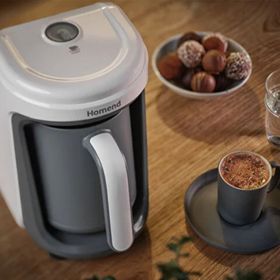 Homend Pottoman 1830H Bulut Kremi Türk Kahvesi Makinesi