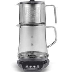 Homend Royaltea 1748H Antrasit Cam Çay Makinesi