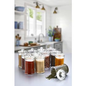 HOMENIVA 6 Adet 150 ml Vakum Kapaklı Cam Baharatlık Kavanoz
