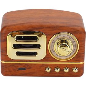 Homeriy FT-BT11 Ahşap Şeftali Rengi Plus Plastik Bluetooth Hoparlör Kutusu