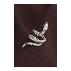 HomeStore Ayarlanabilir Silver Renk Zirkon Taşlı Yılan Yüzük