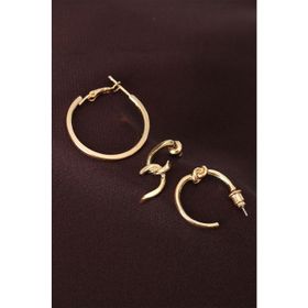 HomeStore Düğüm Model Altın Renk Metal Çoklu Küpe