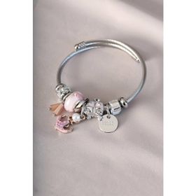 HomeStore Pembe Renk Detaylı Çapa Figürlü Charm Bileklik