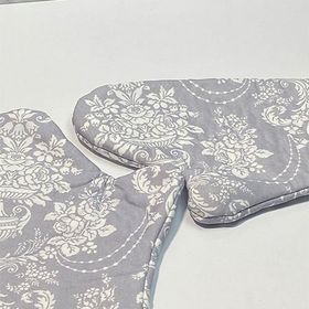 HomeTarz 2'li Desenli Keçeli Isıya Dayanıklı Kumaş Fırın Eldiveni