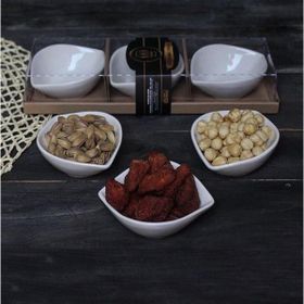 HomeTarz 3'lü Set Seramik Çerezlik Sosluk Kahvaltılık